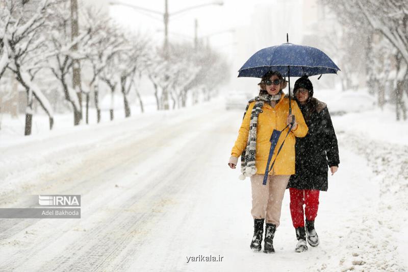 برف و باران در راه تهران
