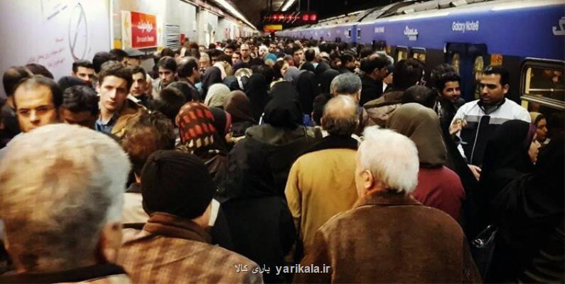 پس از گرانی بنزین مترو تهران به شلوغ ترین حالتش رسیده است؟